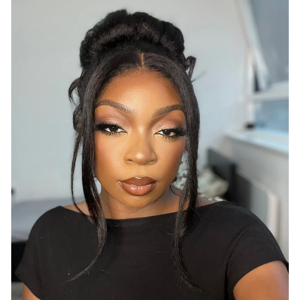Natural 360 Lace Frontal With Kinky Edges Wig