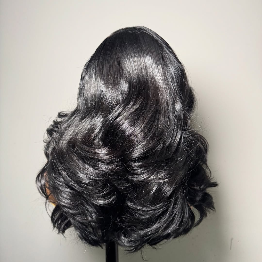 Natural Black Body Wave 13��4 Lace Frontal Human Hair Wig