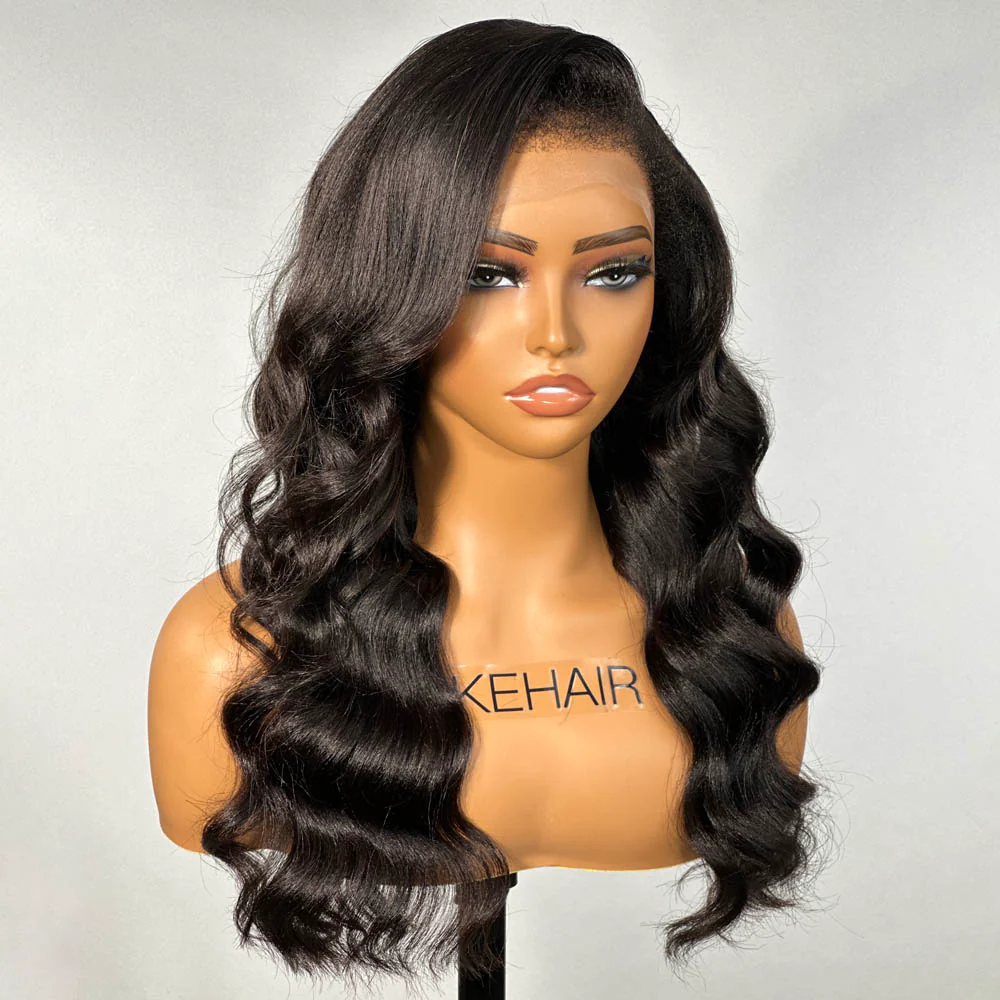 Natural Yaki Wave HD Lace Frontal With Kinky Edges Wig