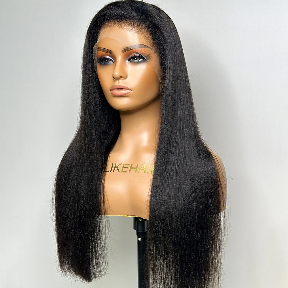 Natural Yaki HD Lace Frontal With Kinky Edges Wig