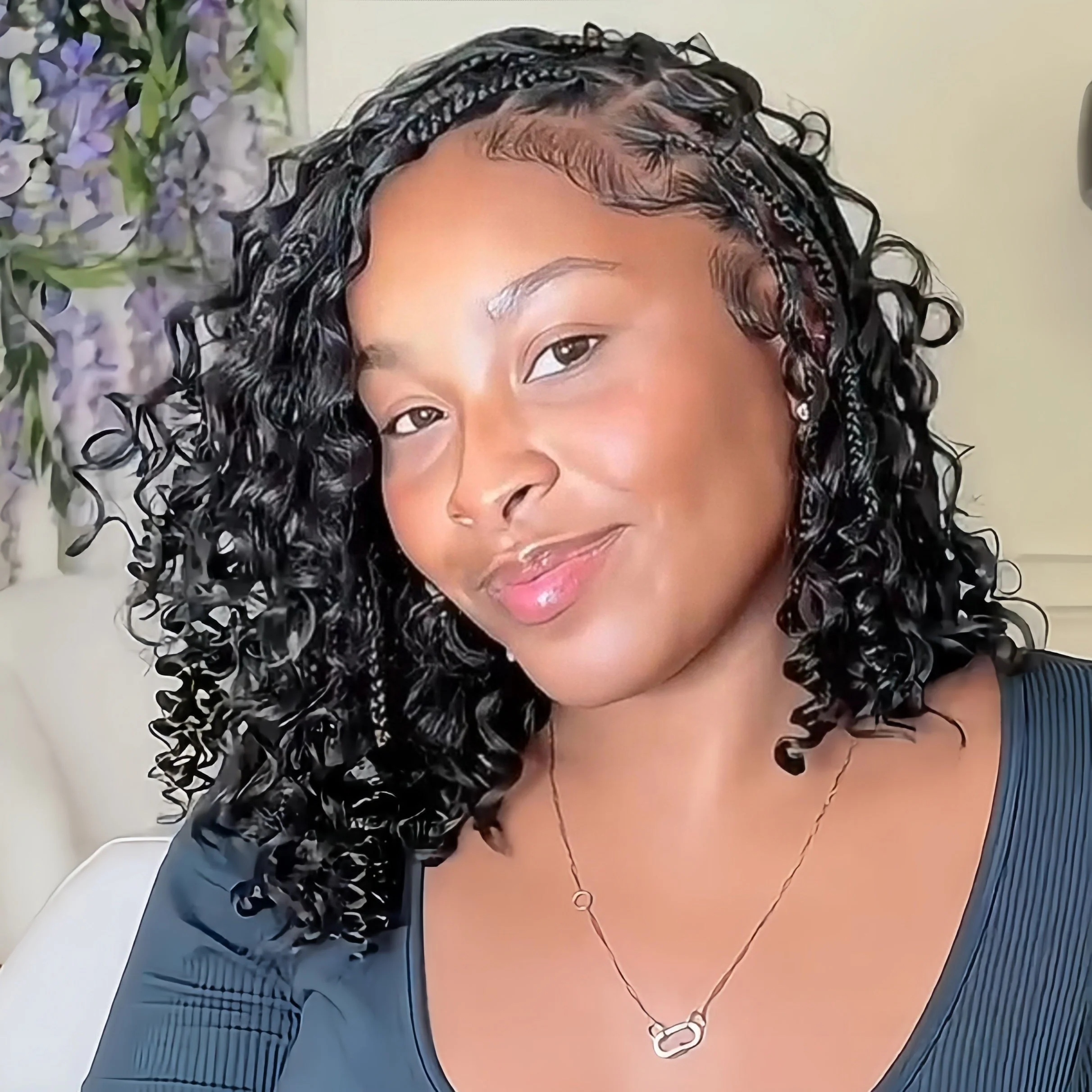 Full Lace Knotless Bohemian Braided Curls Invisi Drawstring Wig