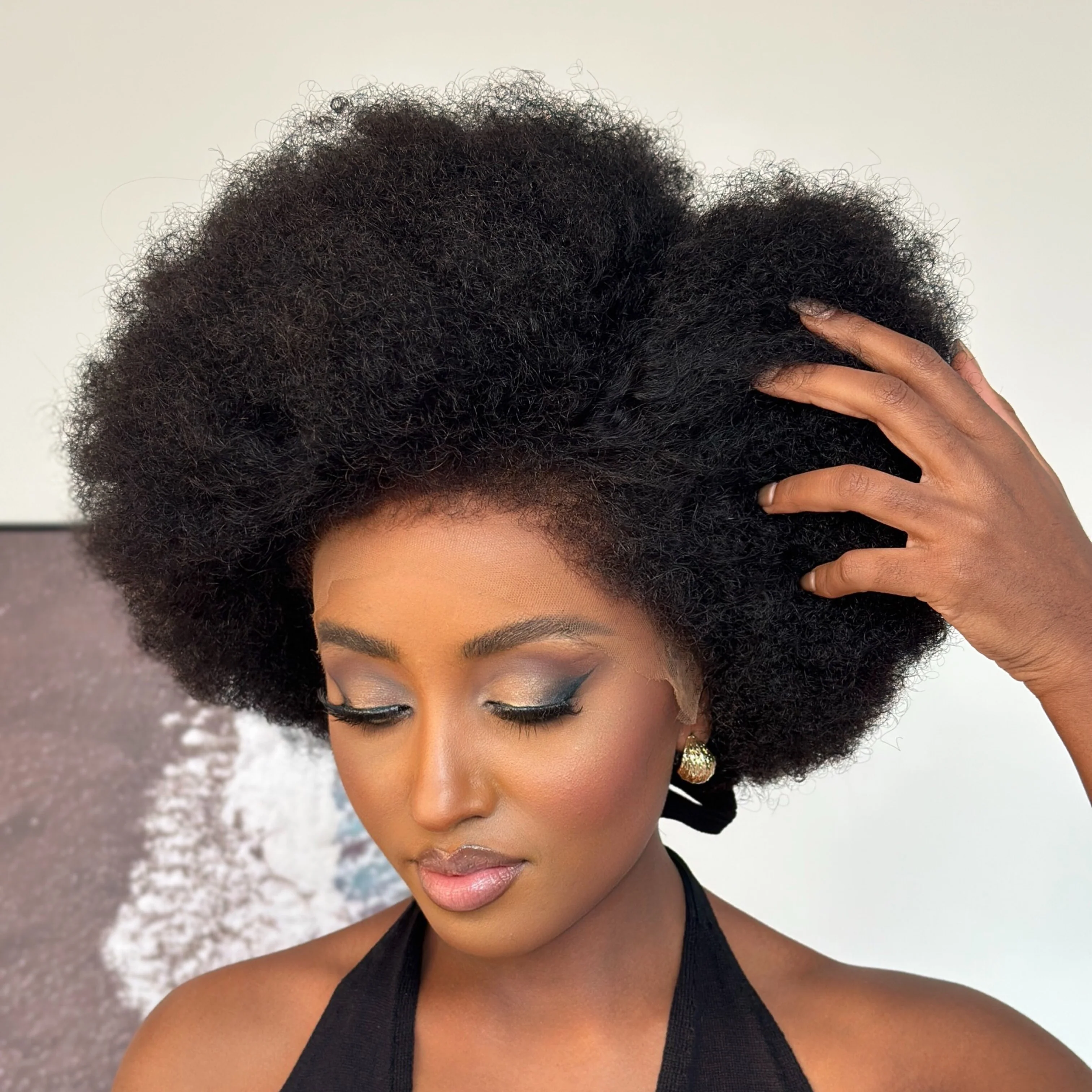 Afro Kinky Curly With Kinky Edges HD 13x4 Lace Front Wig