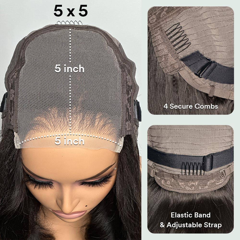 Highlights Coily Curly 5x5 HD Lace With 4C Kinky Edges Wig