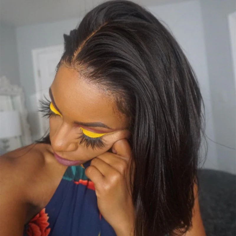 Elegant Mimics Natural Yaki Bob Undetectable HD Air Lace Glueless Wig