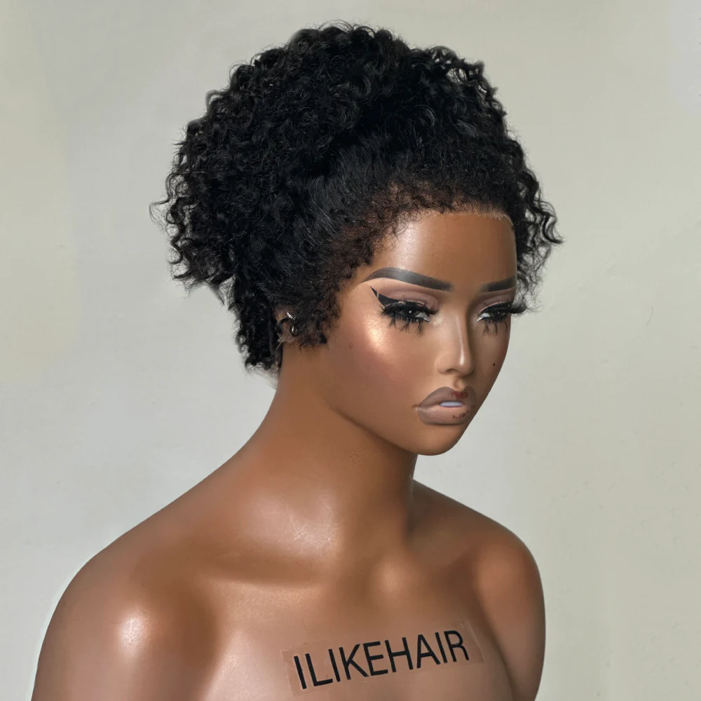 Ventilated Realistic Curly 13x4 Lace Frontal With Curly Edges Wig