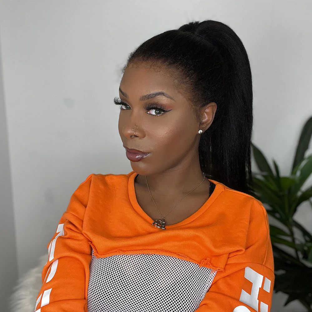 Natural 360 Lace Frontal With Kinky Edges Wig