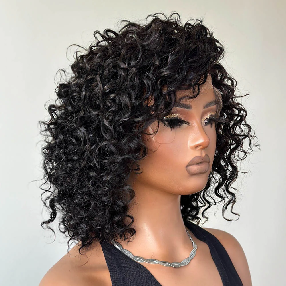 Short Bob Wave 13��4 Lace Front Human Hair Wig