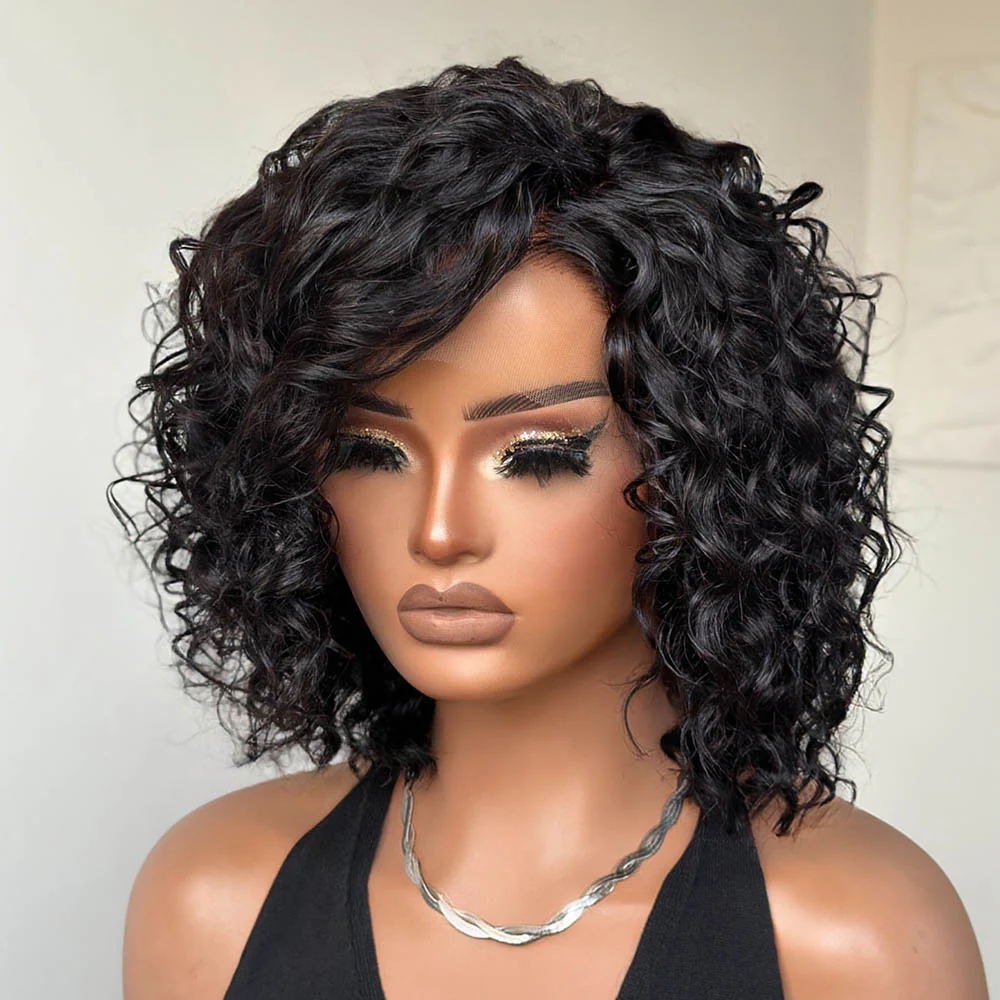 Short Bob Wave 13��4 Lace Front Human Hair Wig
