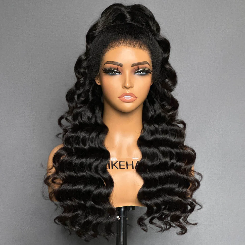 Long Wavy Lace Frontal With Kinky Edges Wig