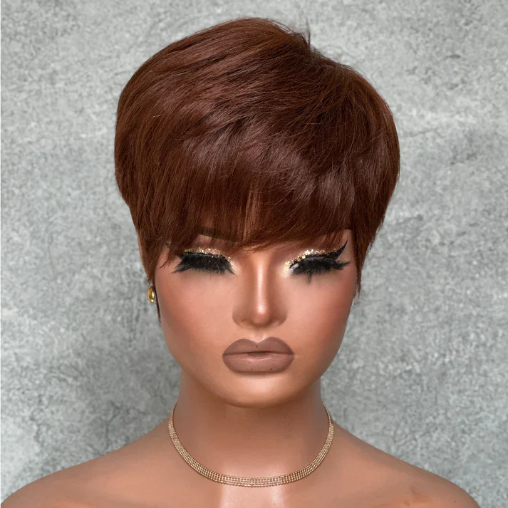 ILIKEHAIR Pixie Cut Glueless Wig with Bangs