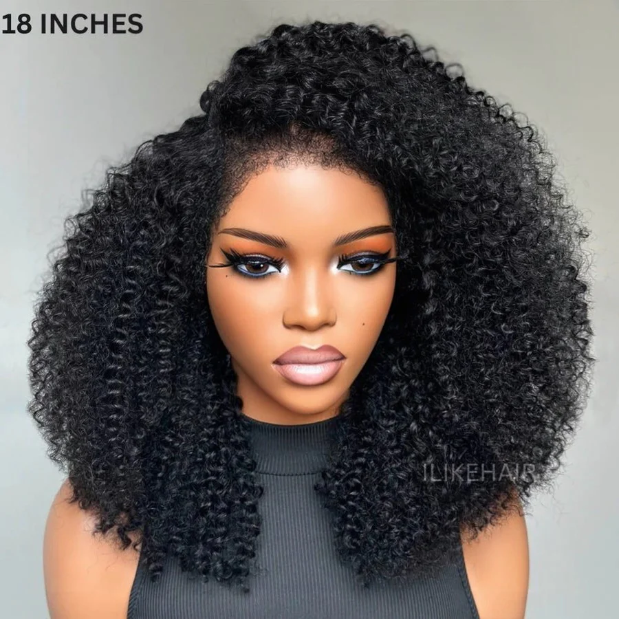 Afro Coily HD Lace Frontal With 4c Kinky Edges Wig