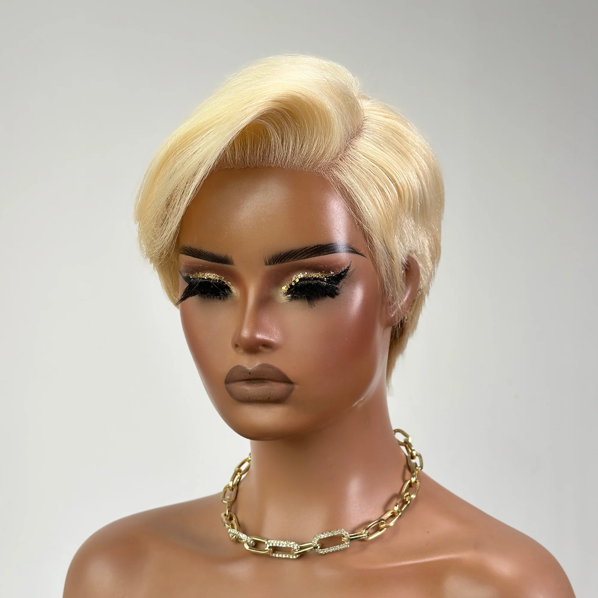 Blonde Bombshell Pixie Cut 13x4 Wig with Layers