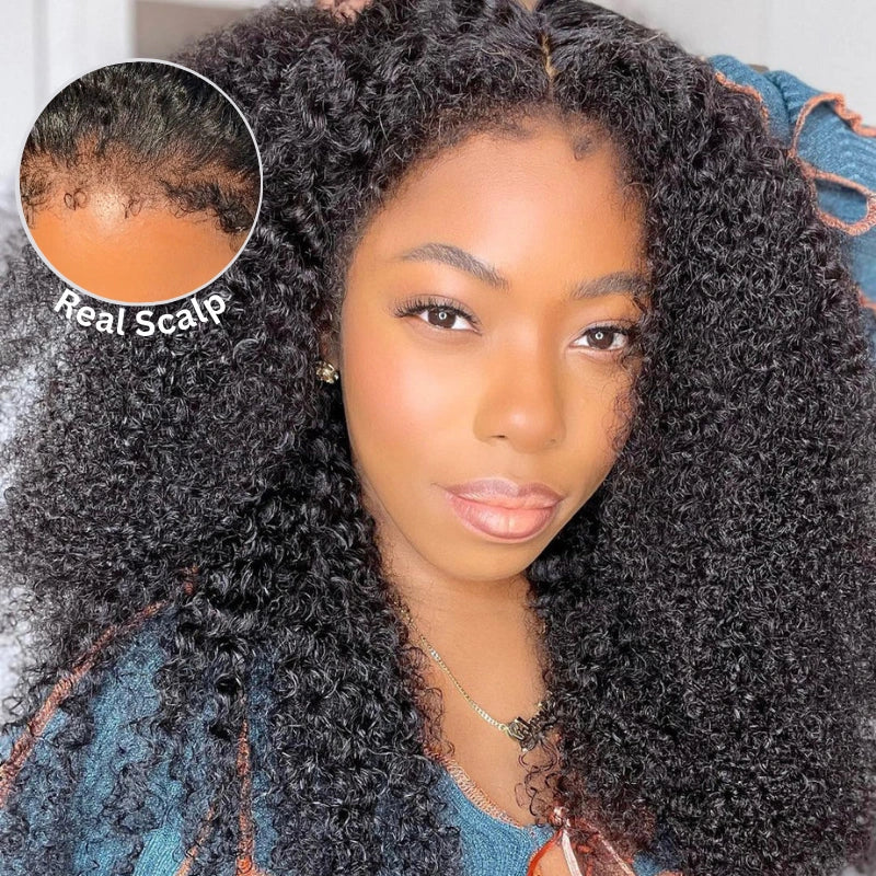 360 Lace Curly Invisible Strap With Curly Edges Wig