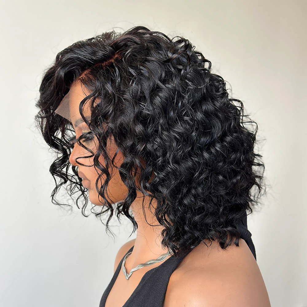 Short Bob Wave 13��4 Lace Front Human Hair Wig