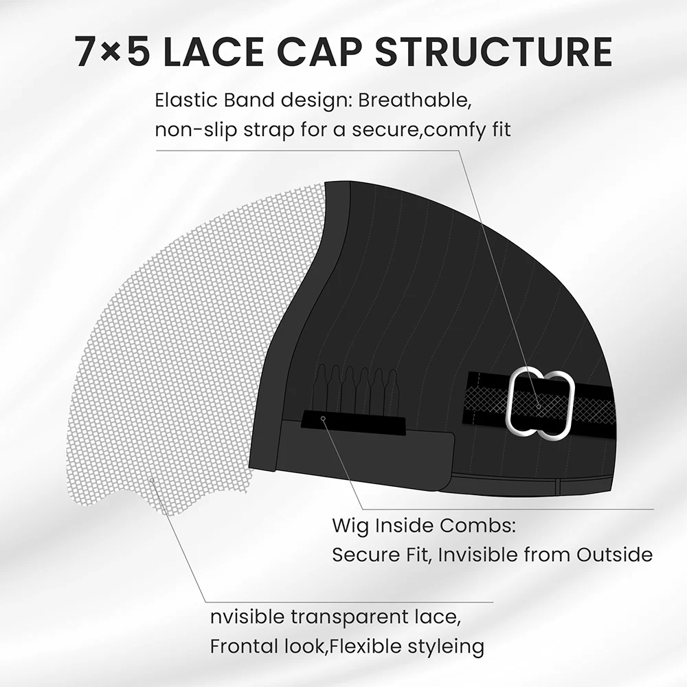 Short Blonde Highlights Glueless Pixie Curly Lace Closure Wig