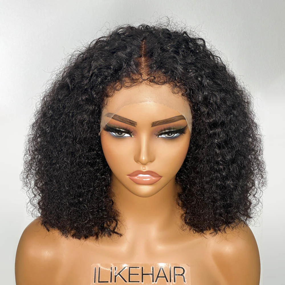 Ventilated Realistic Curly 13x4 Lace Frontal With Curly Edges Wig