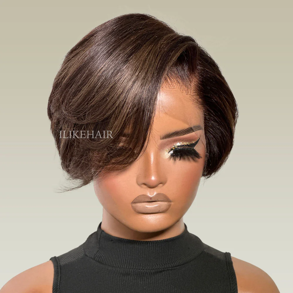 Boss Vibe Highlights Short Layered Pixie Cuts Lace Wig