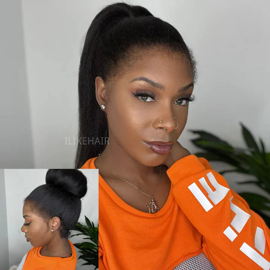 Natural 360 Lace Frontal With Kinky Edges Wig