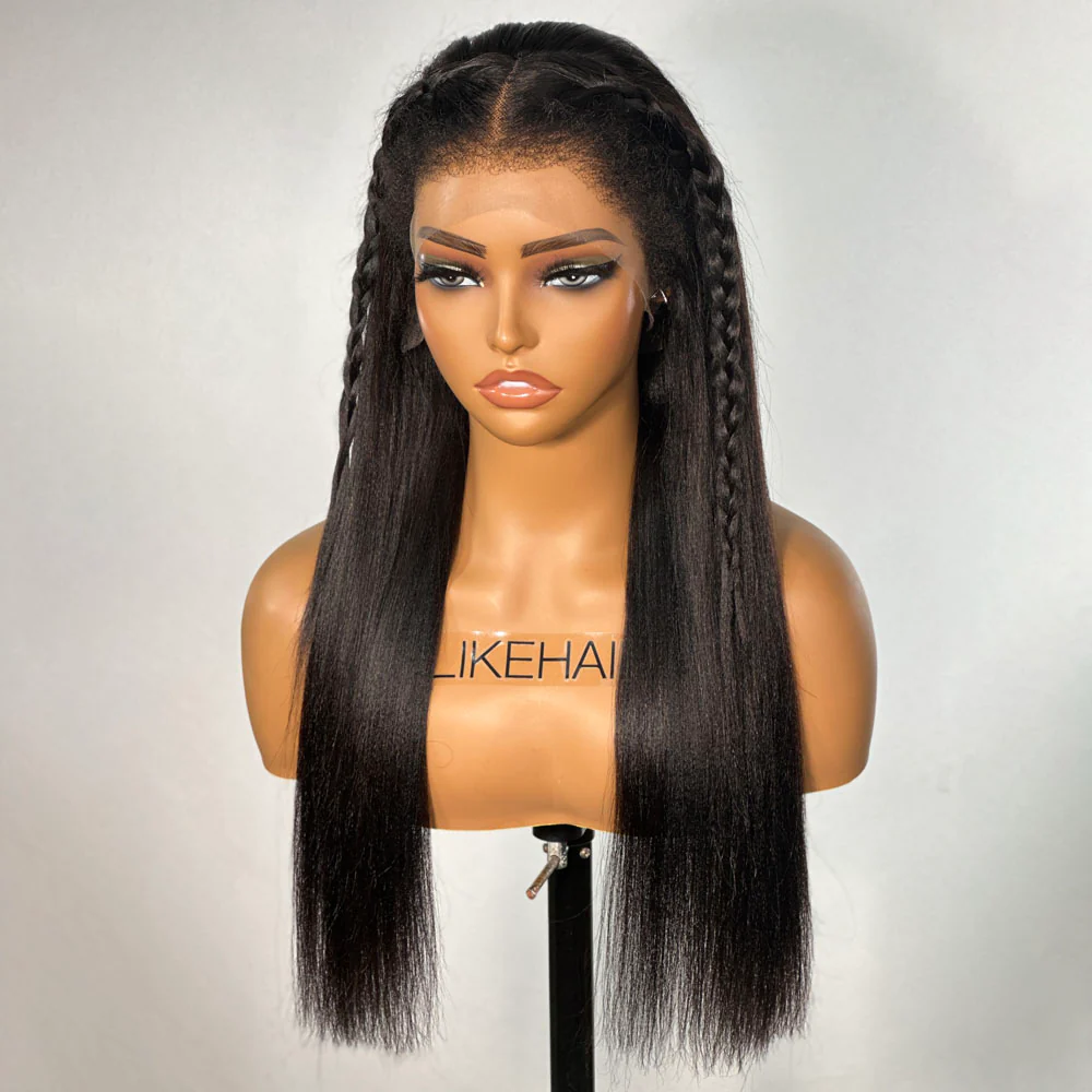 Natural Yaki HD Lace Frontal With Kinky Edges Wig