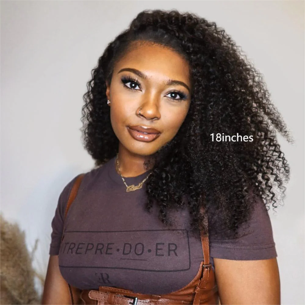 Afro Coily HD Lace Frontal With 4c Kinky Edges Wig