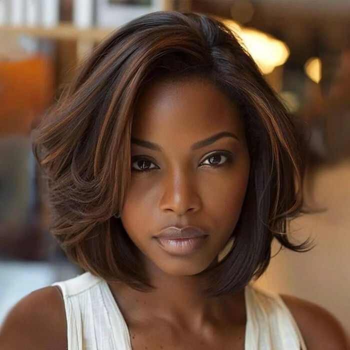 Glueless Short Pixie Cut Human Hair Lace Front Highlight Bob Wig