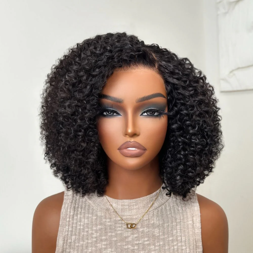 Natural Volume Glueless 7x5 Lace Curly Bob Wig