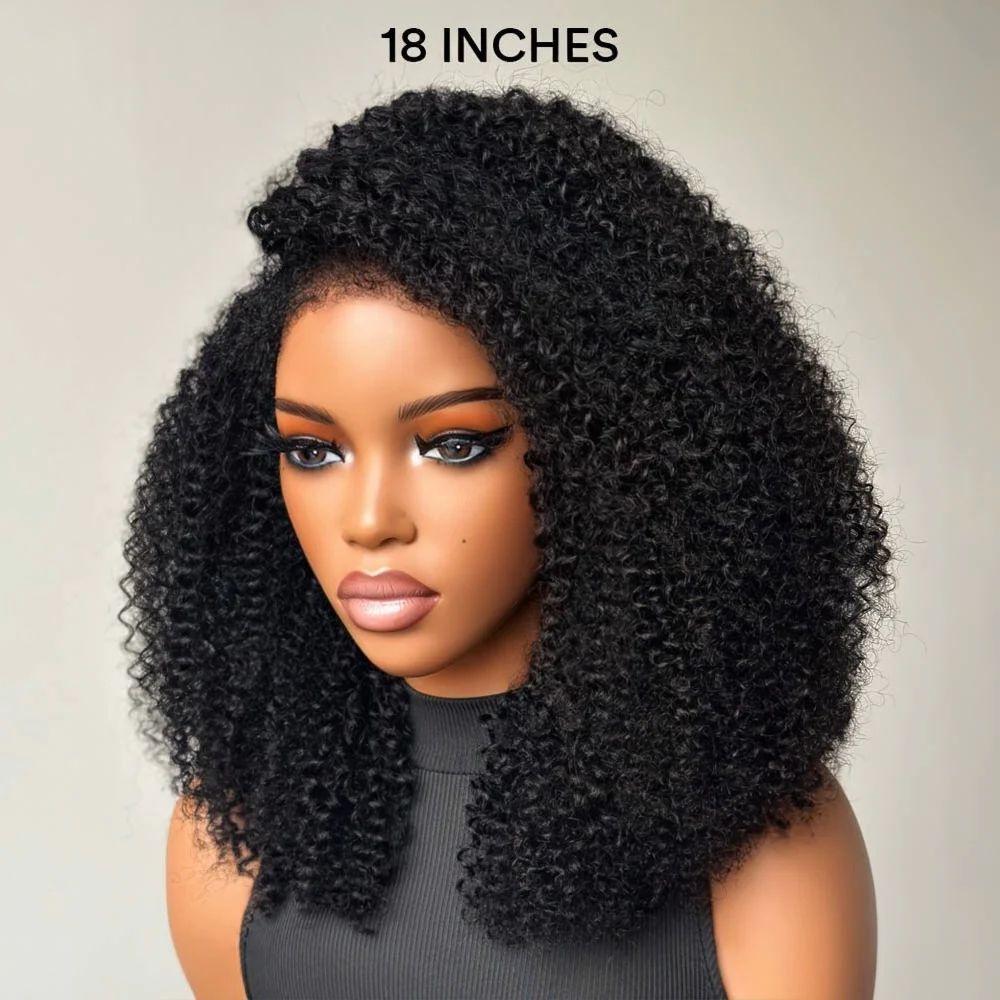 Afro Coily HD Lace Frontal With 4c Kinky Edges Wig