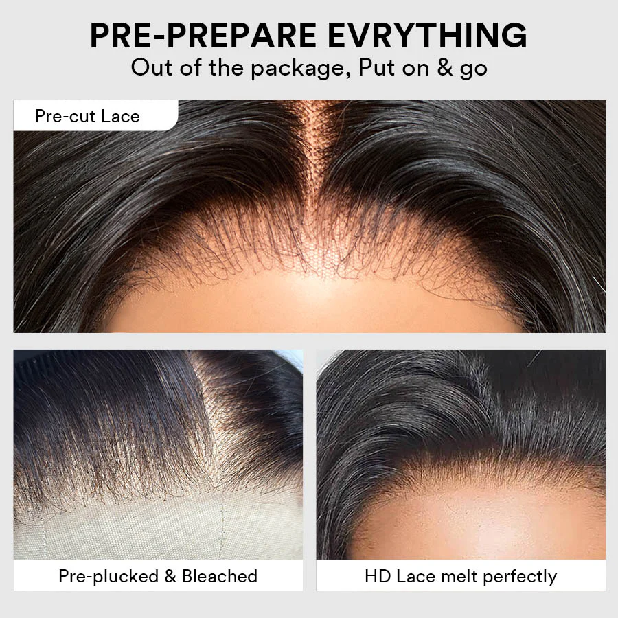 Body Wave With Blonde Highlight Layered Cut 5��5 Lace Closure Wig