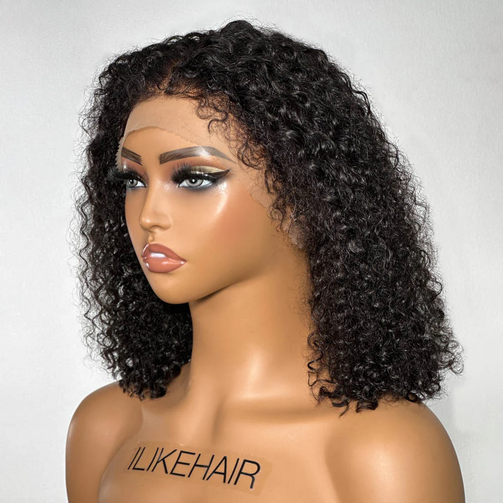 Ventilated Realistic Curly 13x4 Lace Frontal With Curly Edges Wig