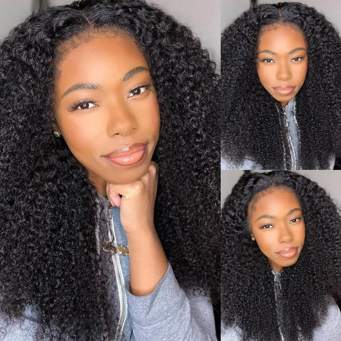 Ventilated HD Lace Frontal Curly With Kinky Edges Wig
