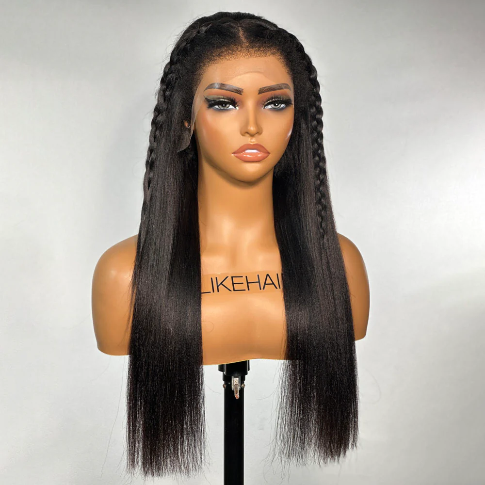 Natural Yaki HD Lace Frontal With Kinky Edges Wig