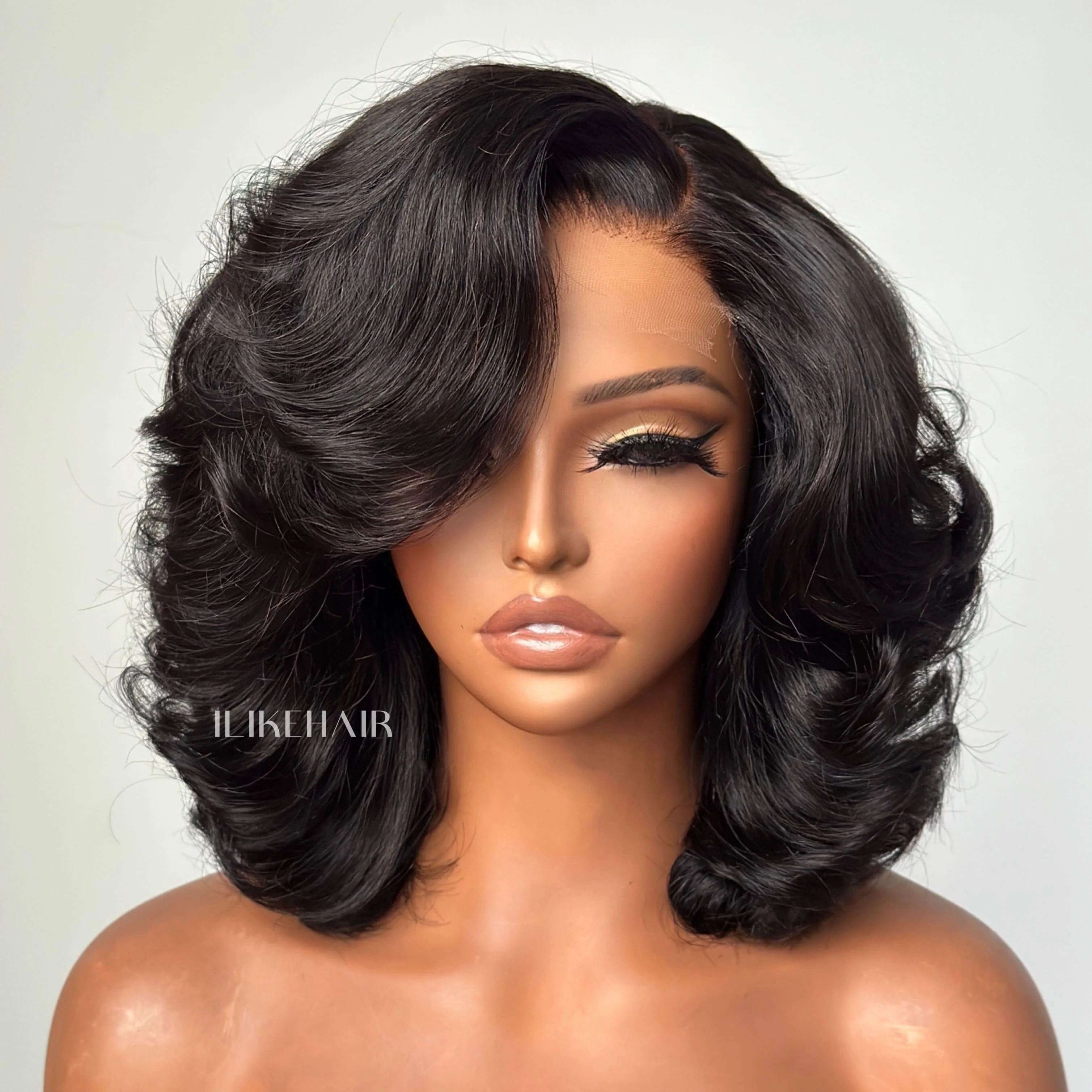 Bouncy Loose Wave Layered Cut 13��4 Lace Front Wig