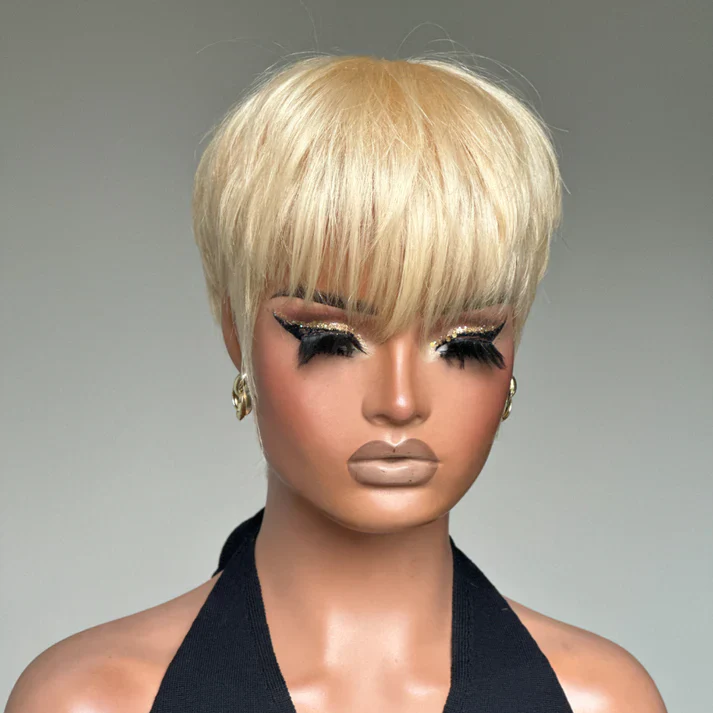 ILIKEHAIR Pixie Cut Glueless Wig with Bangs