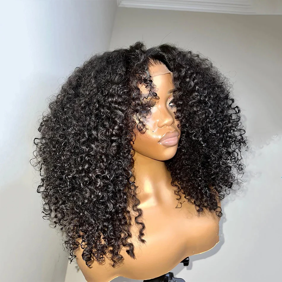 Put on & Go Kinky Curly Glueless Pre Cut 5x5 Lace Closure Wig
