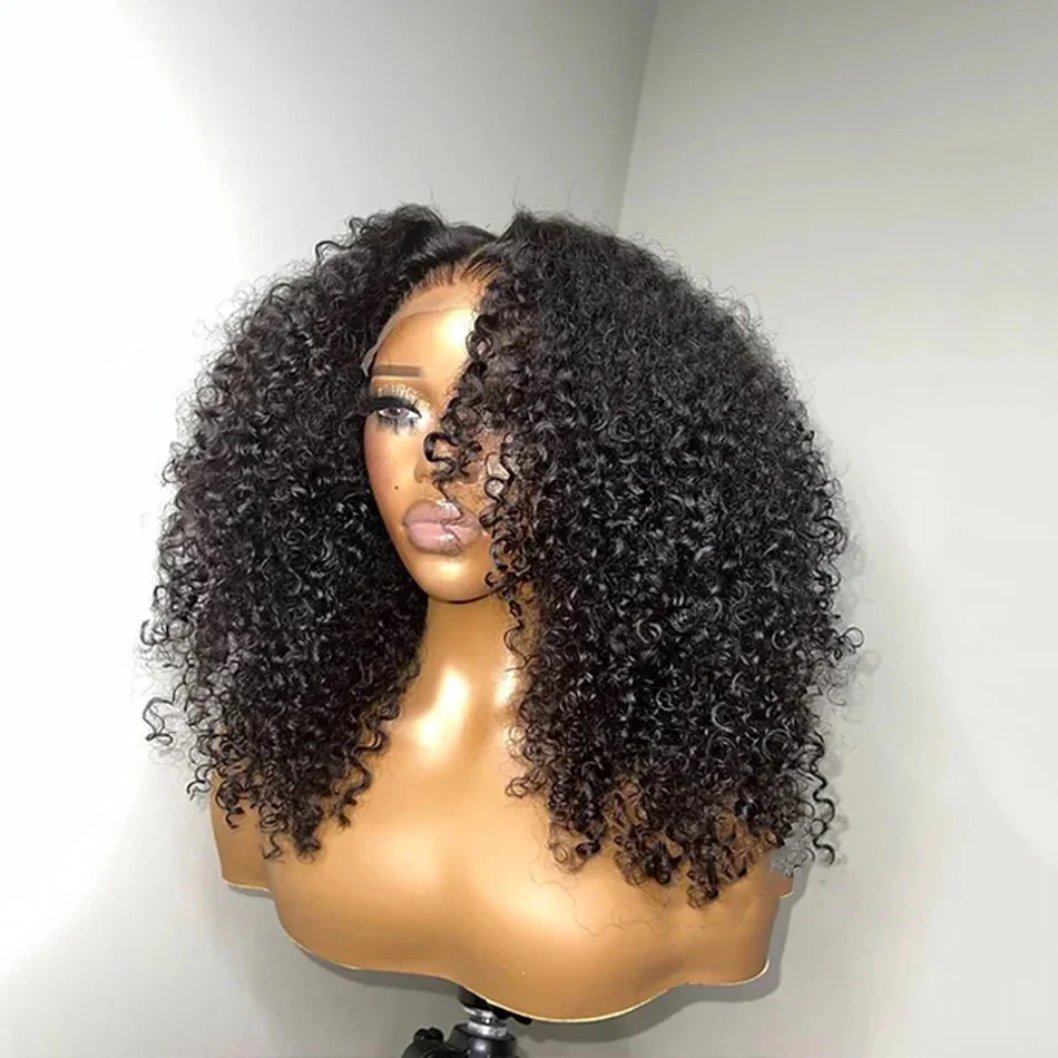 Put on & Go Kinky Curly Glueless Pre Cut 5x5 Lace Closure Wig