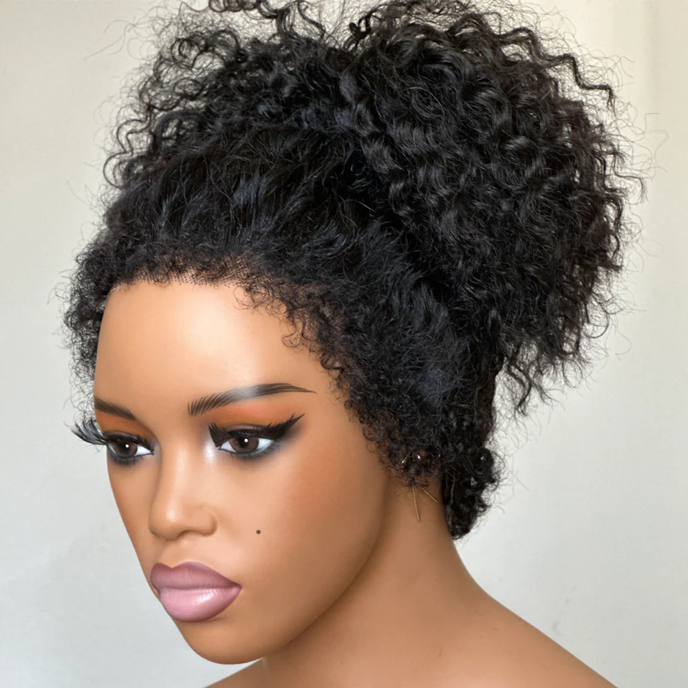 Versatile Front & Back Curly 13x4 Lace Frontal With Curly Edges Wig