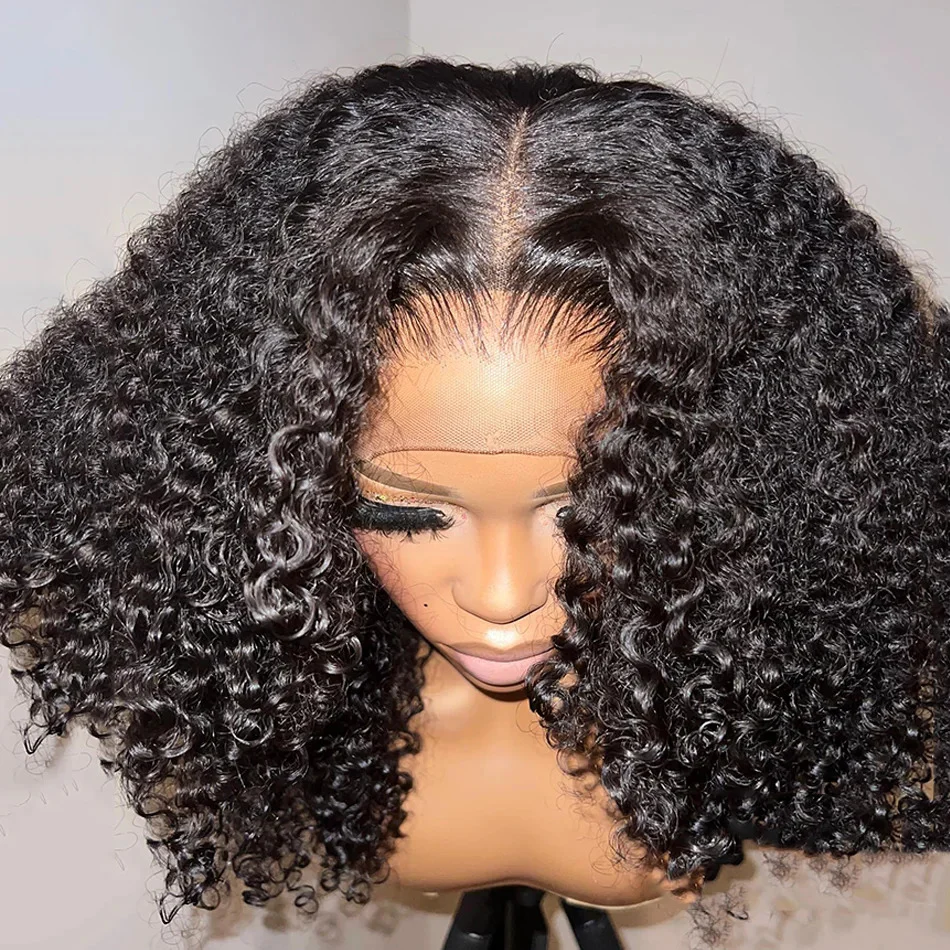 Put on & Go Kinky Curly Glueless Pre Cut 5x5 Lace Closure Wig