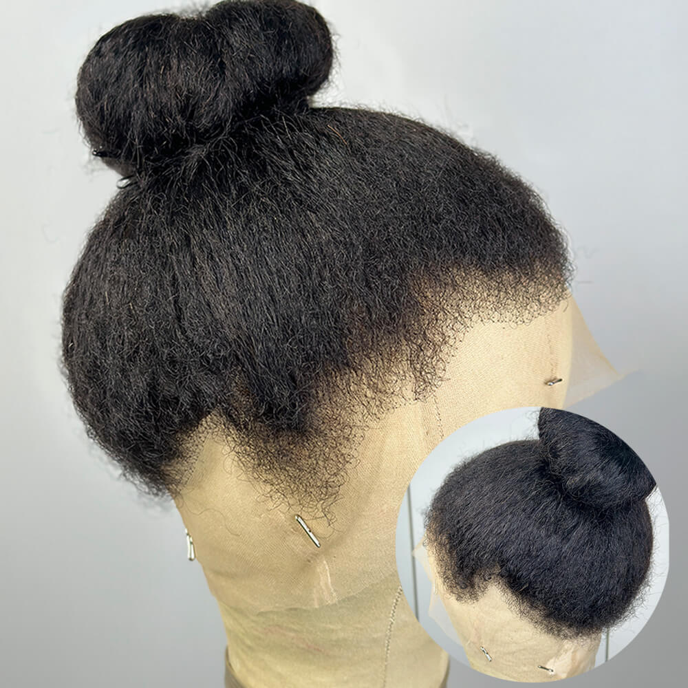 Natural 360 Lace Frontal With Kinky Edges Wig