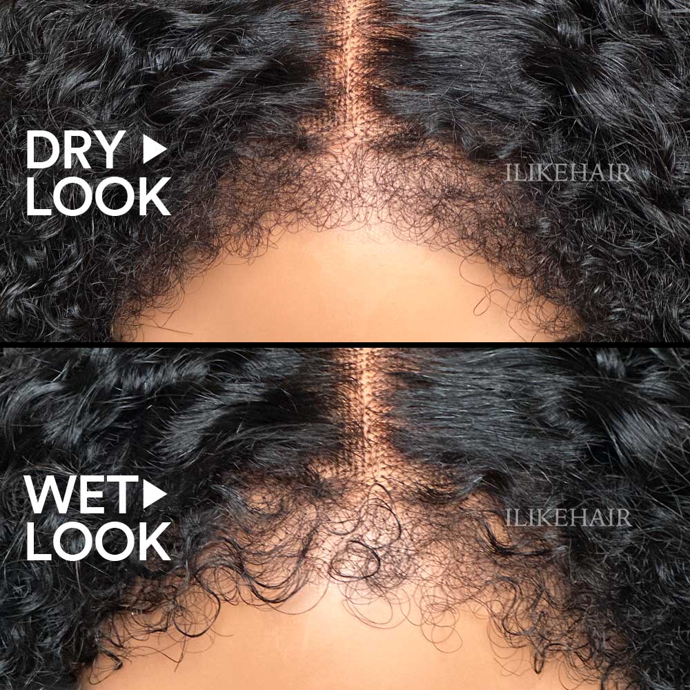 Customize Link Afro Curly Lace Frontal Wig With 3C Hybrid Hairline
