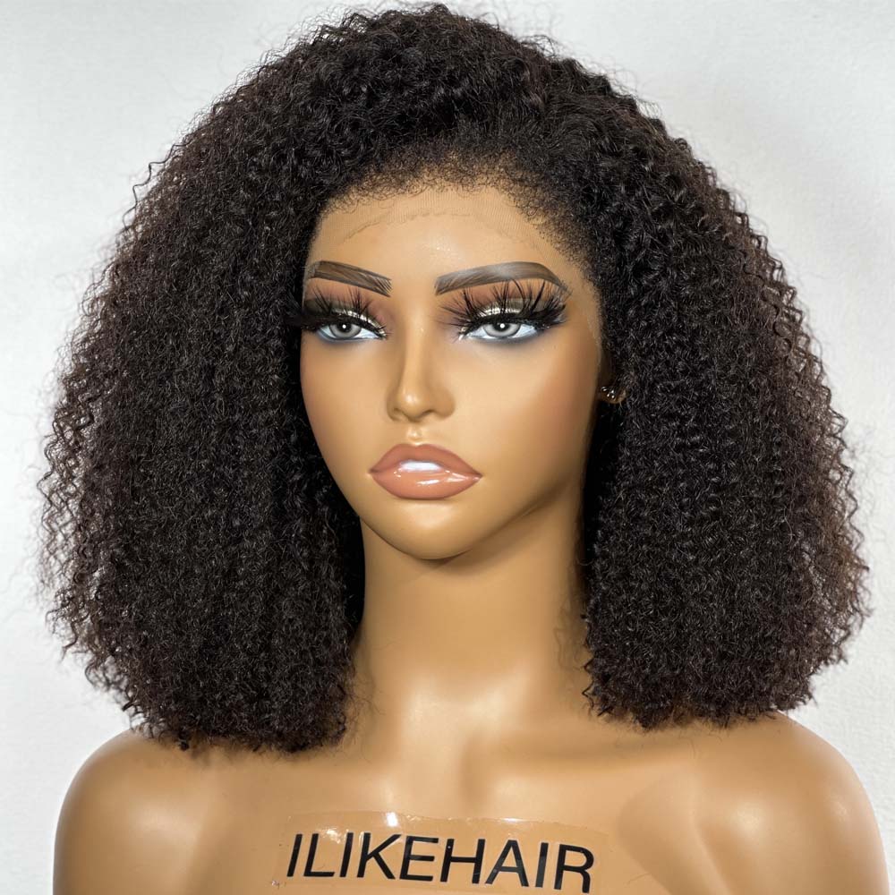 Afro Coily HD Lace Frontal With 4c Kinky Edges Wig