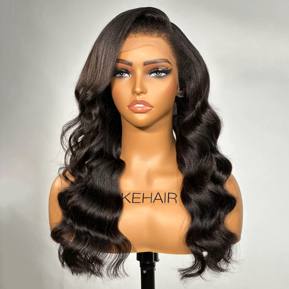 Natural Yaki Wave HD Lace Frontal With Kinky Edges Wig