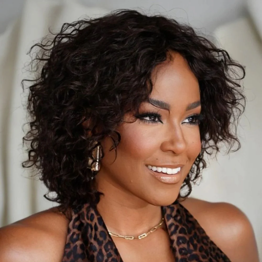 Put On & Go Dark Brown Curly Bob Wig With Bangs