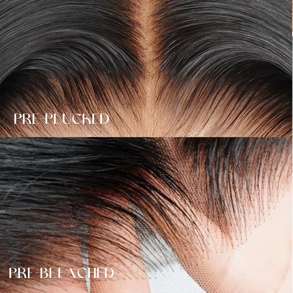 Short Blonde Highlights Glueless Pixie Curly Lace Closure Wig