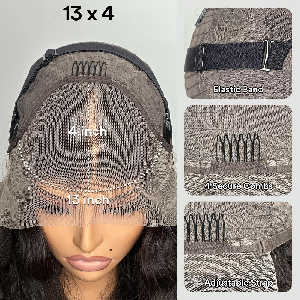 Side Part Quick Wave With Layers 13x4 Lace Front Wig