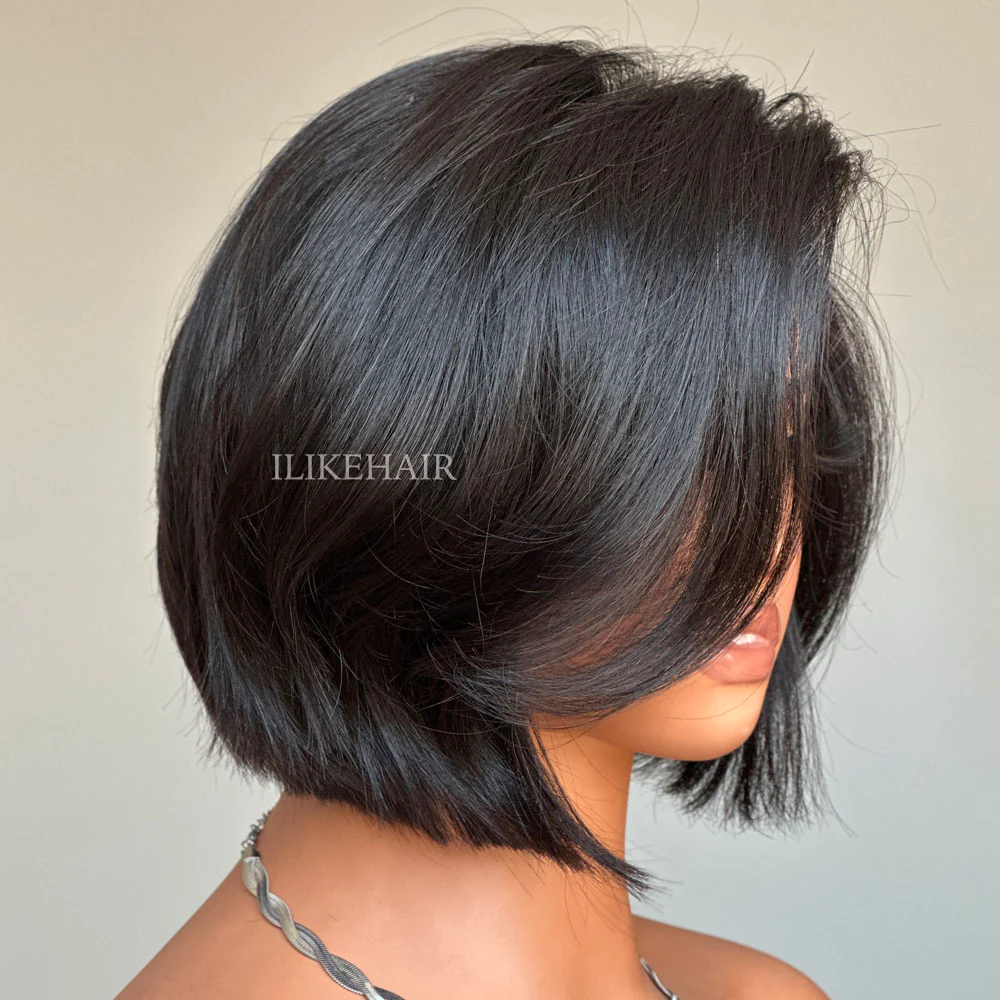 Classic & Chic Layered Cut Blowout Bob Lace Glueless Wig