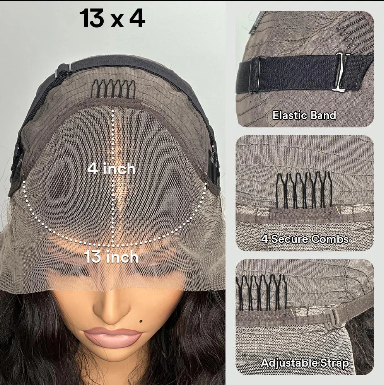 Elegant Ombre Color Loose Wave 5x5 Glueless Closure Lace Wig