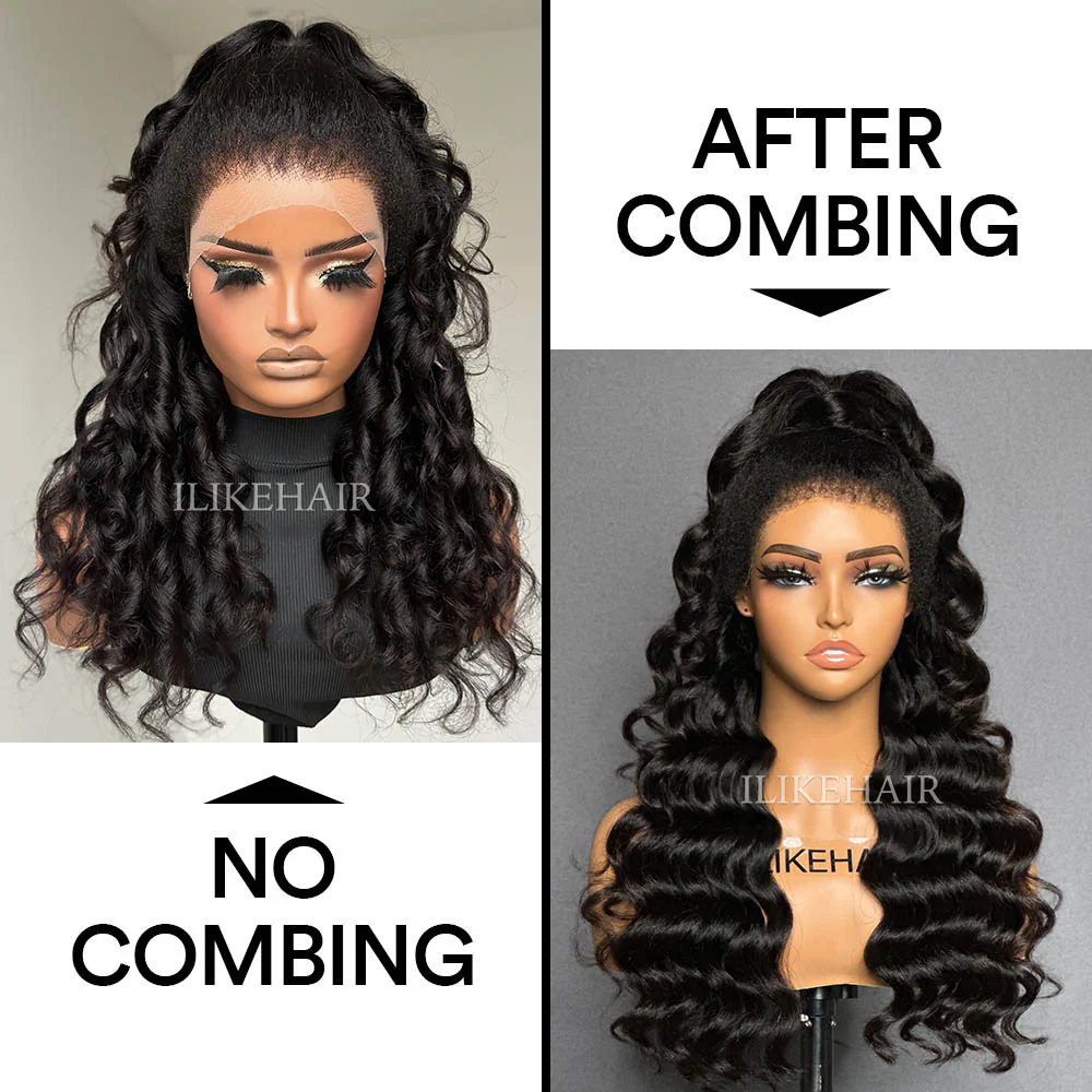 Long Wavy Lace Frontal With Kinky Edges Wig