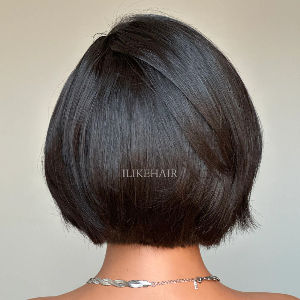Classic & Chic Layered Cut Blowout Bob Lace Glueless Wig
