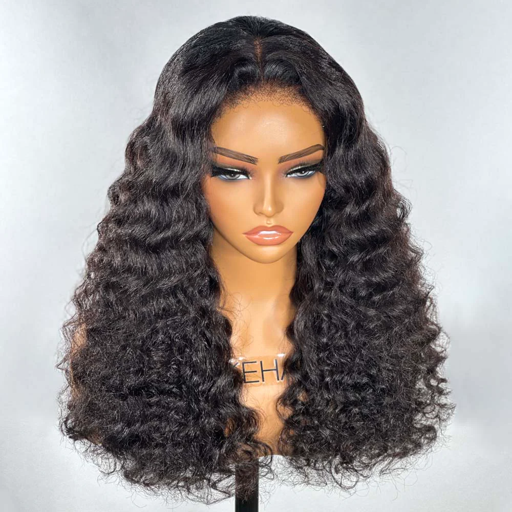 Fluffy Wand Curls HD Lace With 4C Kinky Edges Wig