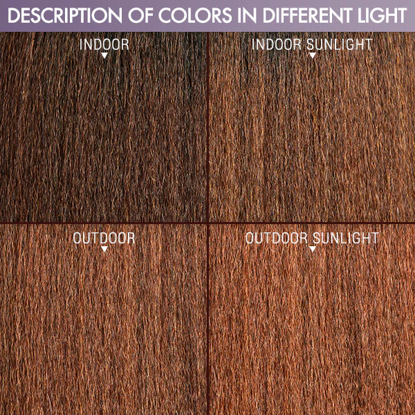 Ombre Brown Kinky Straight  5x5 HD Lace With 4C Kinky Edges Wig